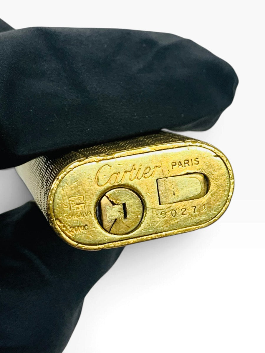 Vintage Luxury Cartier Les Must Gold Plated Lighter  Made in France