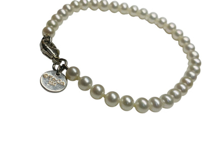 Tiffany & Co. Ziegfeld 4.5mm Pearl Bracelet Sterling Silver 7”