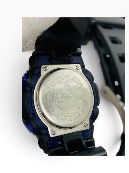 Casio G-Shock 5522 Digital Watch 52.5mm Blue Face Black Rubber Band