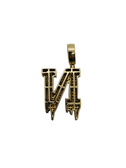 10K Yellow Gold Diamond Letter "N" Pendent 6.9g/1.67 CTW