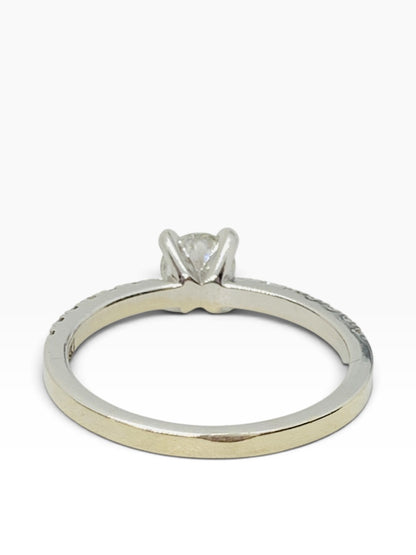 14K White Gold Yatkovski Engagement Ring Lab Grown Diamonds .59 TCW| Size 6.5 | 2.3 Grams