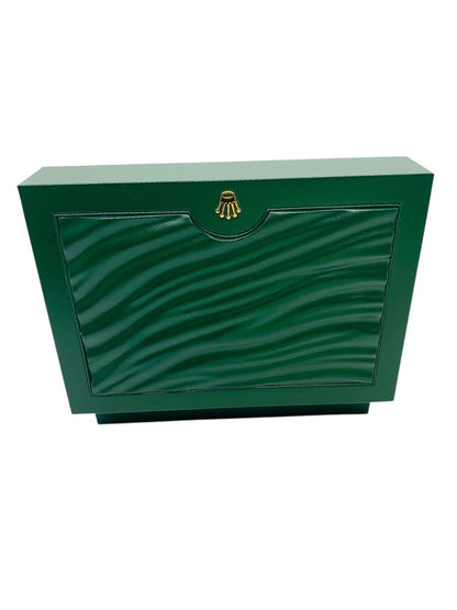 Authentic Rolex Swiss Green Watch Box W/ Pillow Case and Outer Box