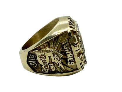 1997 10K Yellow Gold Florida Marlins World Series Champions Staff Ring -Torres