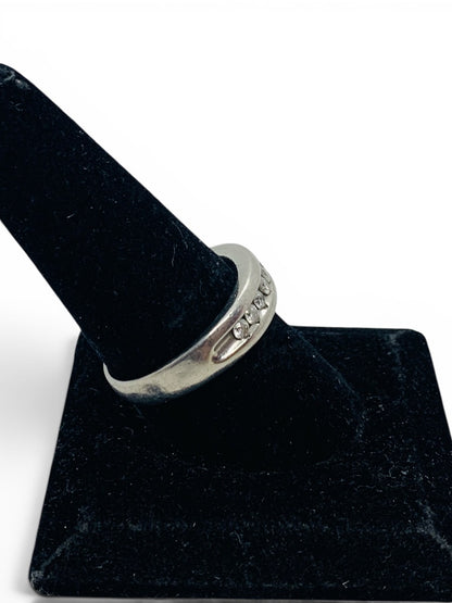 Platinum Diamond Ring Round White Size 10 / 7g