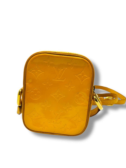 Louis Vuitton Monogram Vernis Christie PM Shoulder Bag Yellow