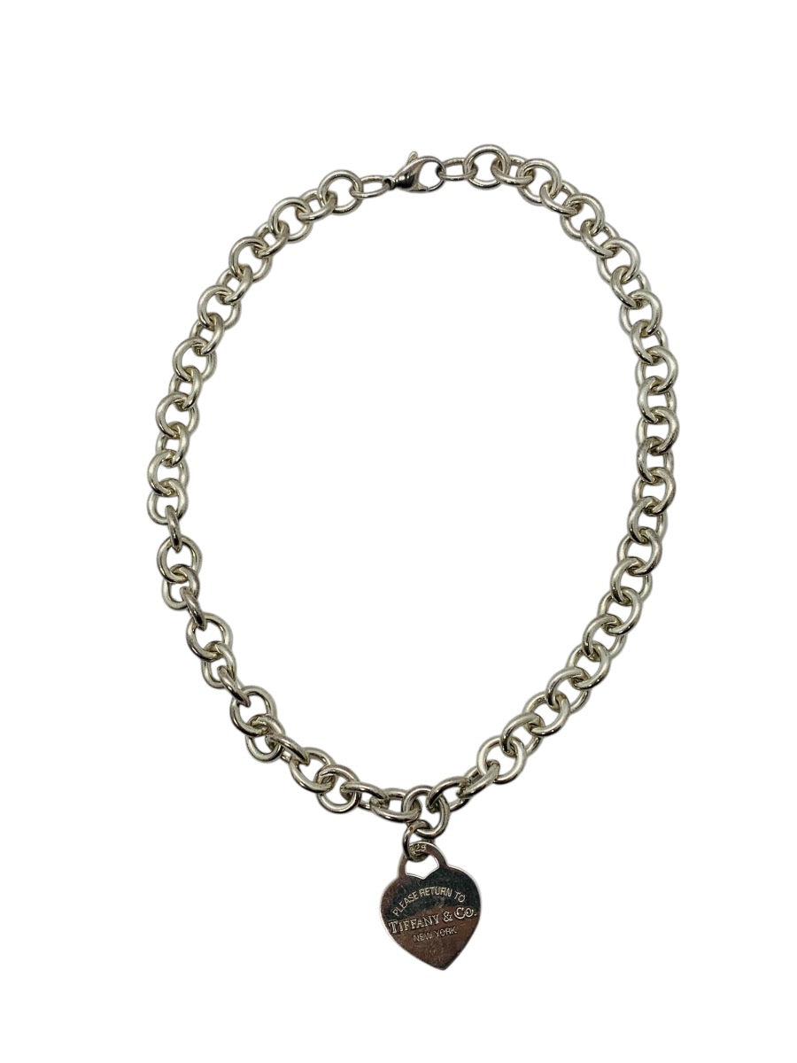 Tiffany & Co 925 Silver "Return To Tiffany" Rolo Necklace Heart Charm