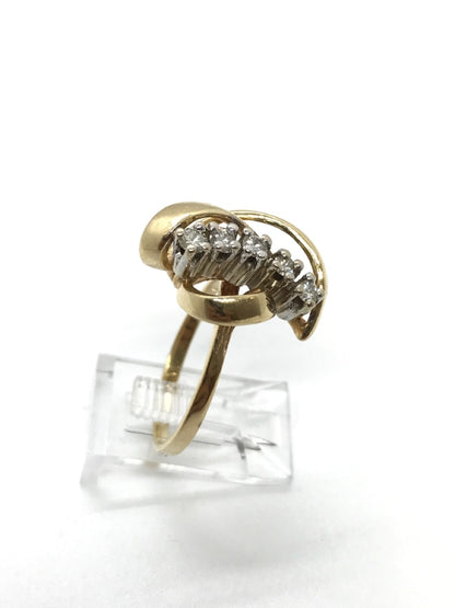 14K Yellow Lady's Diamond Fancy Cocktail Ring .50 CTW | Size 8.5