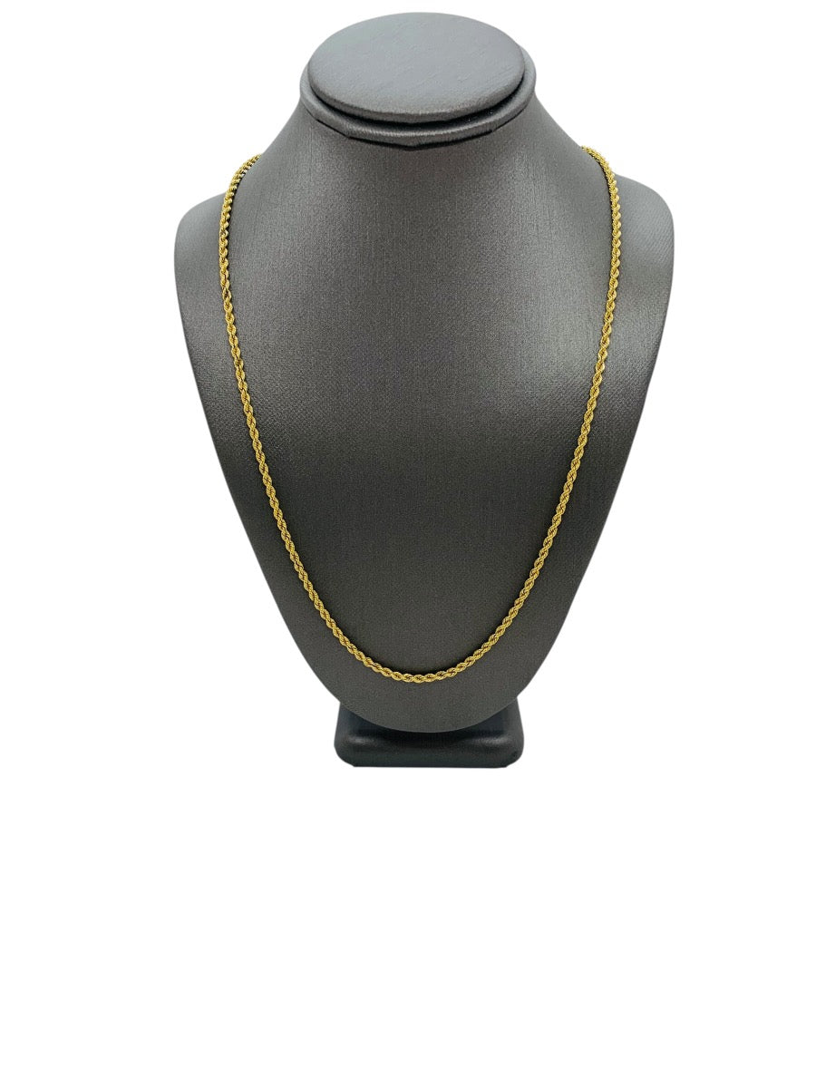 14K Yellow Gold Rope Chain | Size 18 | 8.7g