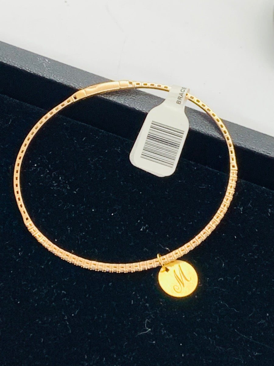 14K Rose Gold Round Diamond Bangle Bracelet | .40 TCW | Size 8 | 6.3g