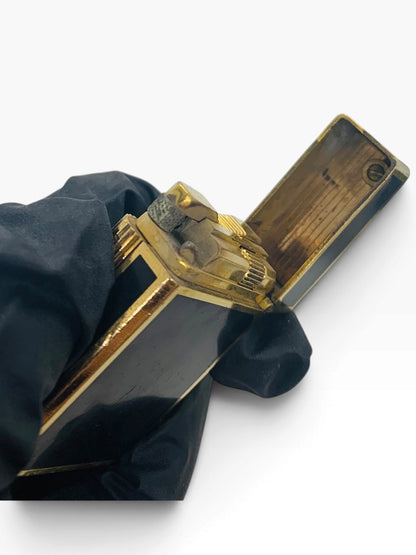 Vintage St Dupont Chinese Black Lacquer Ligne 1 Short Pocket Lighter