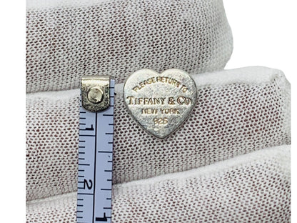 Tiffany & Co .925 Return To Tiffany Heart Stud Earrings 2.9 Grams