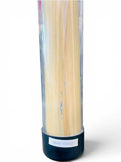 Mike Trout Signed Rawlings Pro Baseball Bat Wood - Includes Case