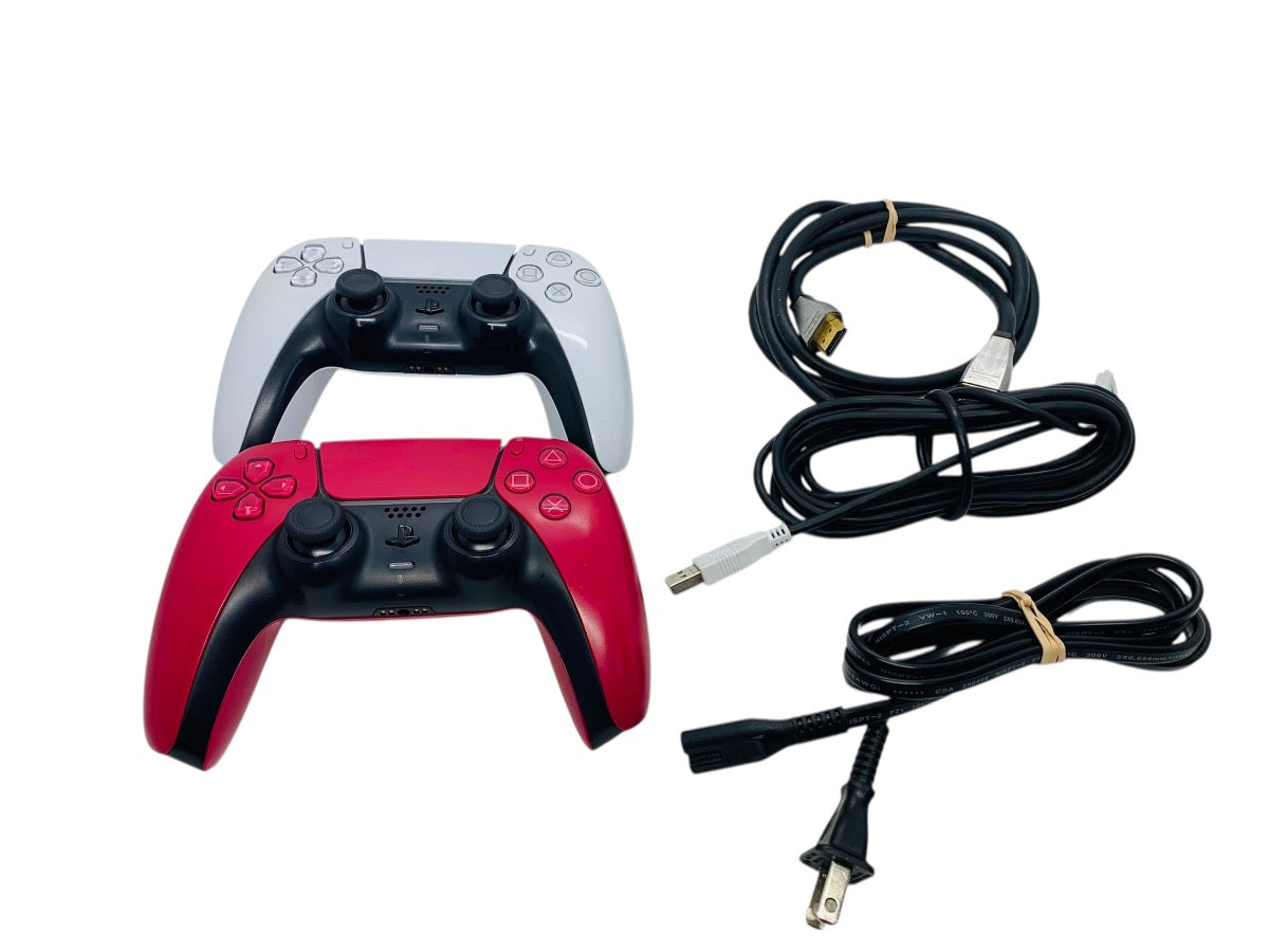 Sony CUH-1015A PlayStation 5 Disc Console White w/ 2 Controllers