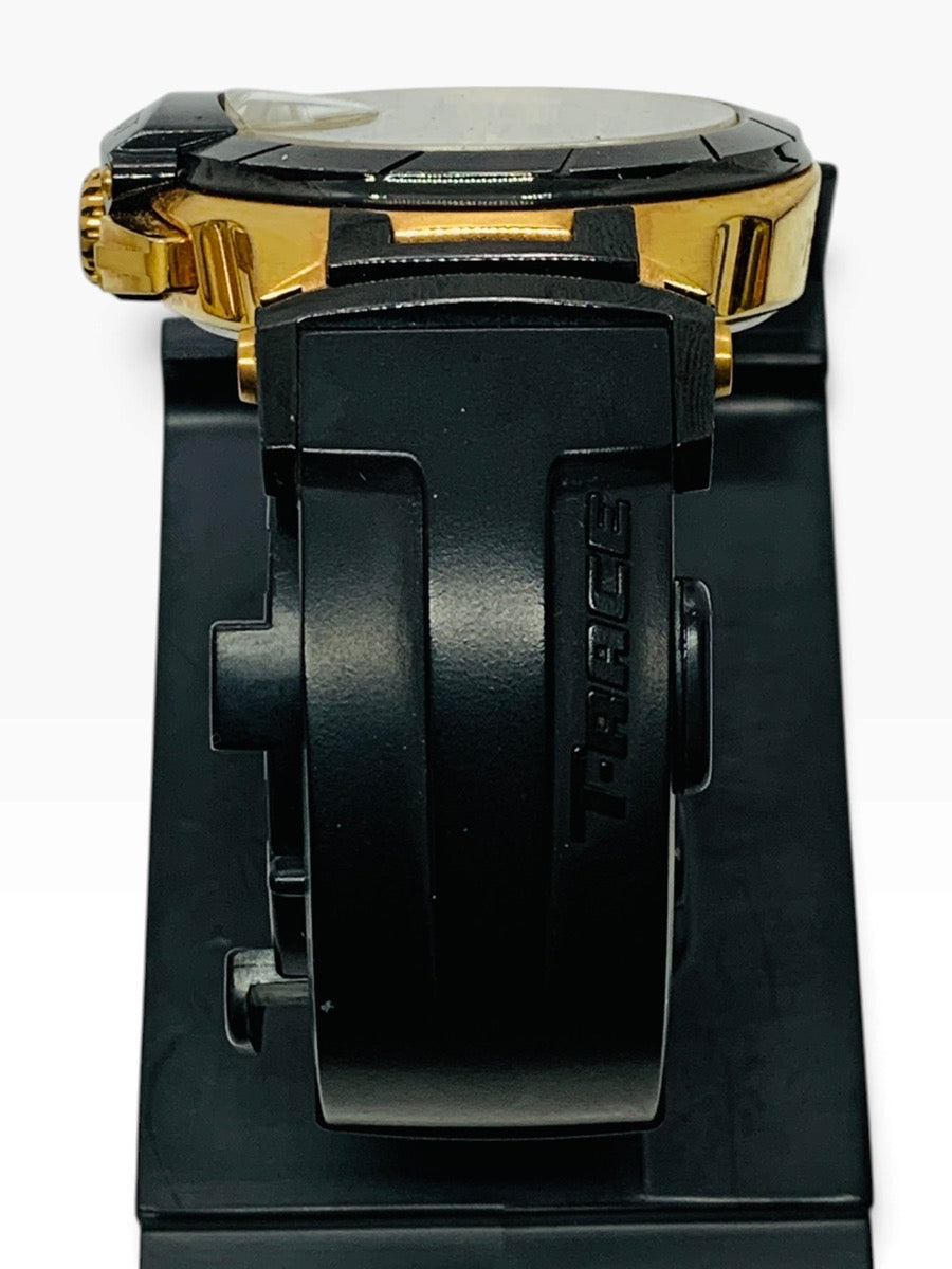 Tissot T-Race Watch 45mm Black Rubber Date Chronograph Tachymeter