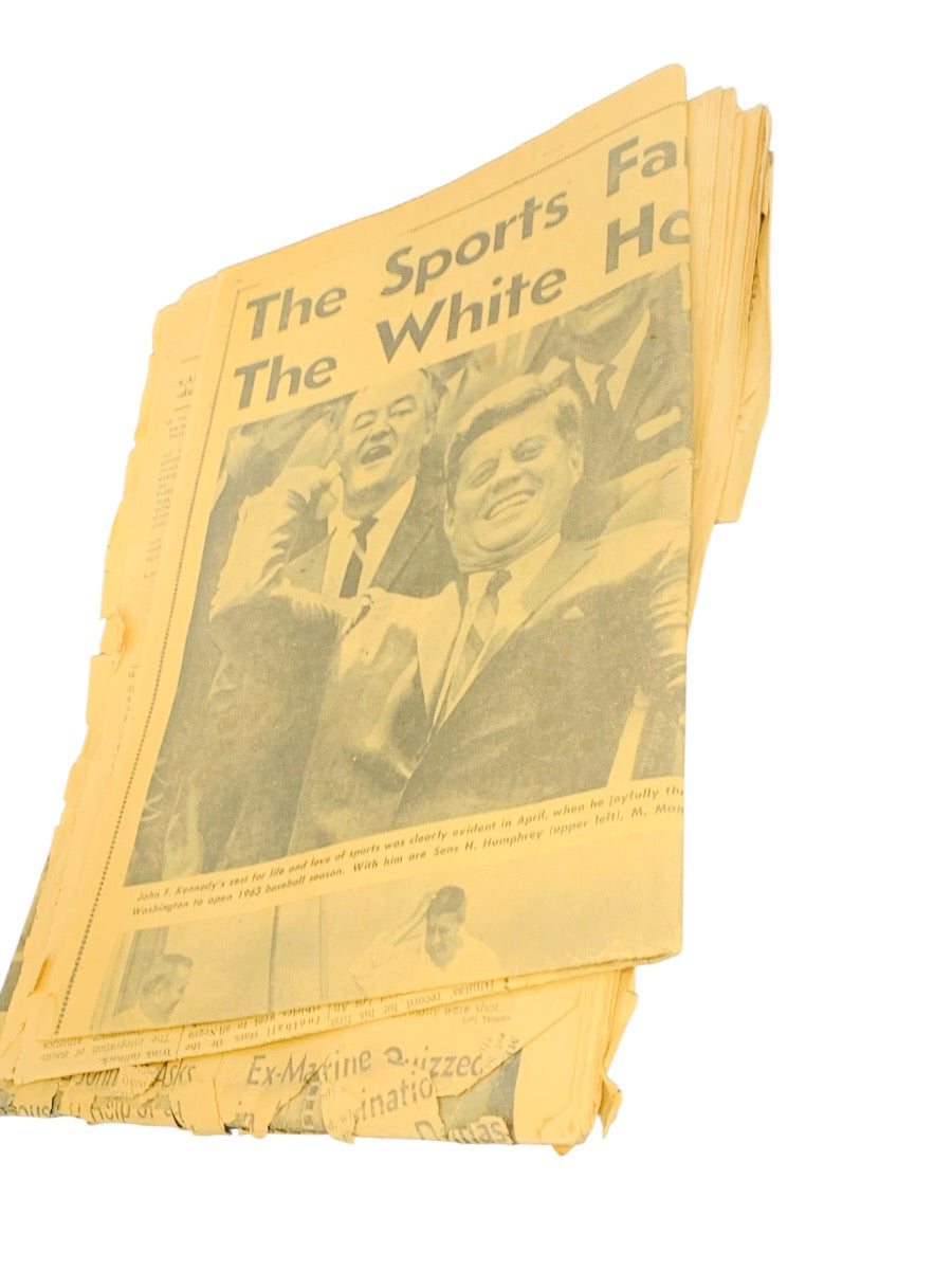 L.A Times Vintage Historic Newspaper of 1963 "Johnson Takes Over" from JFKs Assasination Day.