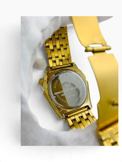 Bestwin 6615M Mechanical Automatic Watch 42mm Gold Stainless Steel