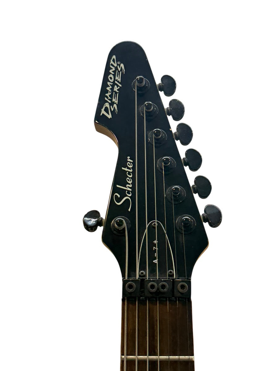 Schecter Guitar A-7+ Diamond Series Black Solid Body Electric Guitar 1999