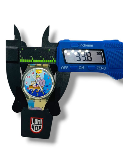 Swatch Swiss Special 1999 (GRR!! OINK!) Cartoon Quartz Watch 34mm