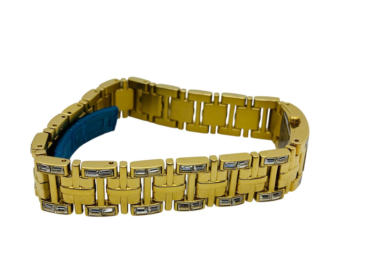 Bulova Lady's Tank Yellow Tone Square Quartz Watch w/ Box