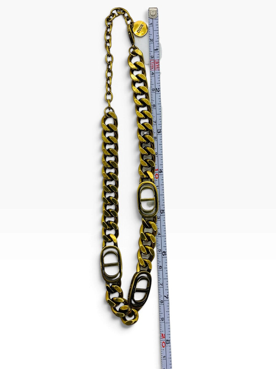 Chrisitan Dior 30 Montaigne Choker Yellow Necklace | Size 18 | 61.6g