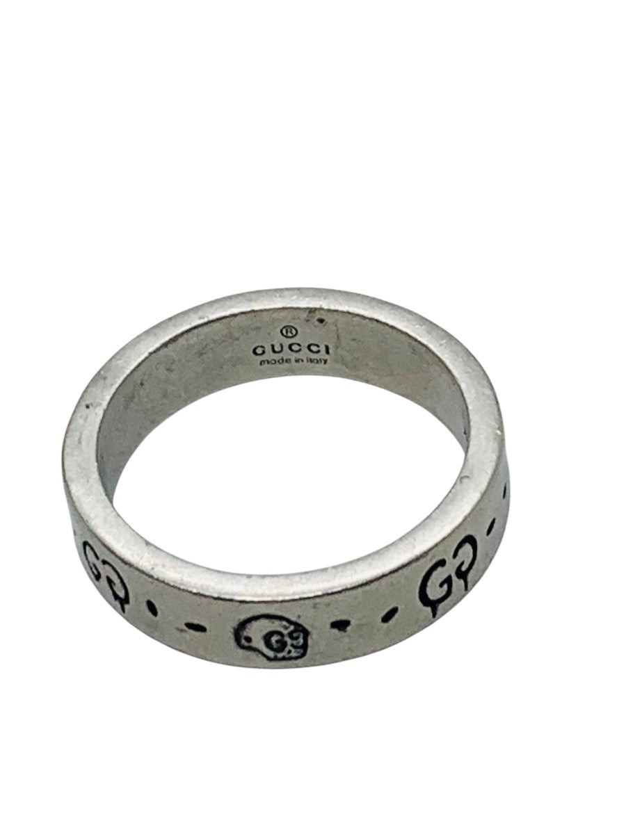 Gucci Ghost Skull Ring Sterling Silver .925 GG 6mm 8 Grams Made In Italy