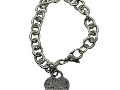 Tiffany & Co .925 Return To Tiffany Heart Charm Bracelet Size 7" \ 33g