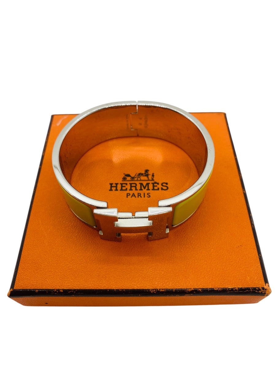 Hermes H Clic Clac Enamel Bracelet 64.8g 7.5in Wrist Size