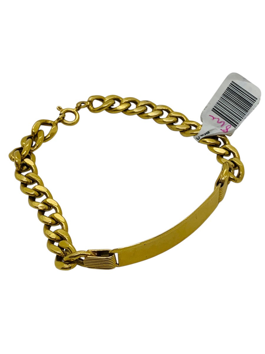 18K Yellow Gold Curb Bracelet | Size 8 | 15.4g