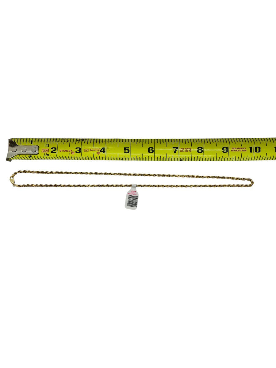 14K Yellow Gold Rope Chain | Size 20 | 10.8g