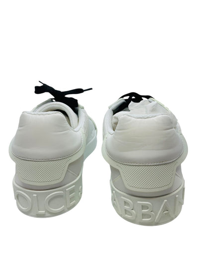 Dolce & Gabbana White Portofino Logo Low Top Trainers Sneakers EU44 / US11