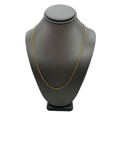 18K Yellow Gold Figaro Chain | Size 20 | 3.8g