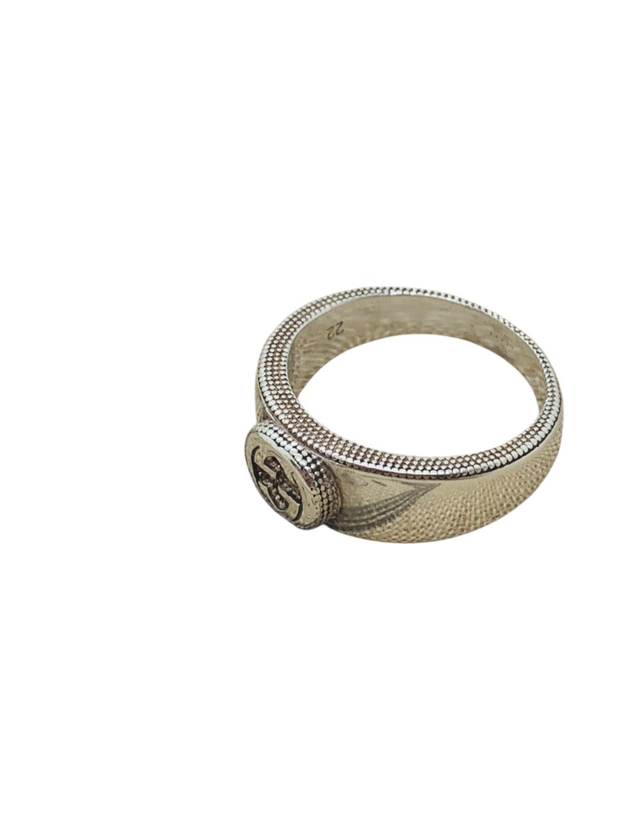 Gucci Men's 925 Sterling Silver GG Interlocking G Ring Band US 10 (22)