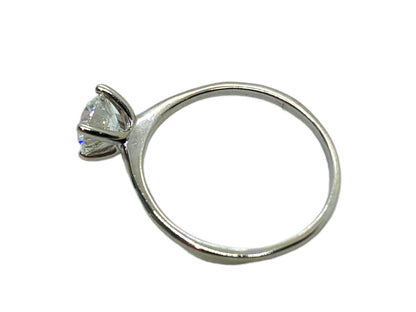 14K White Gold Round Diamond Engagement Ring - 1.01TCW - Size 7.25 - 1