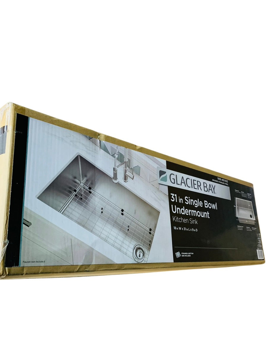 Glacier Bay 31" Single Bowl Undermount Brushed S-Steel 1005-403-622