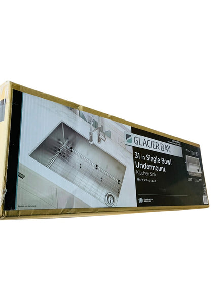 Glacier Bay 31" Single Bowl Undermount Brushed S-Steel 1005-403-622