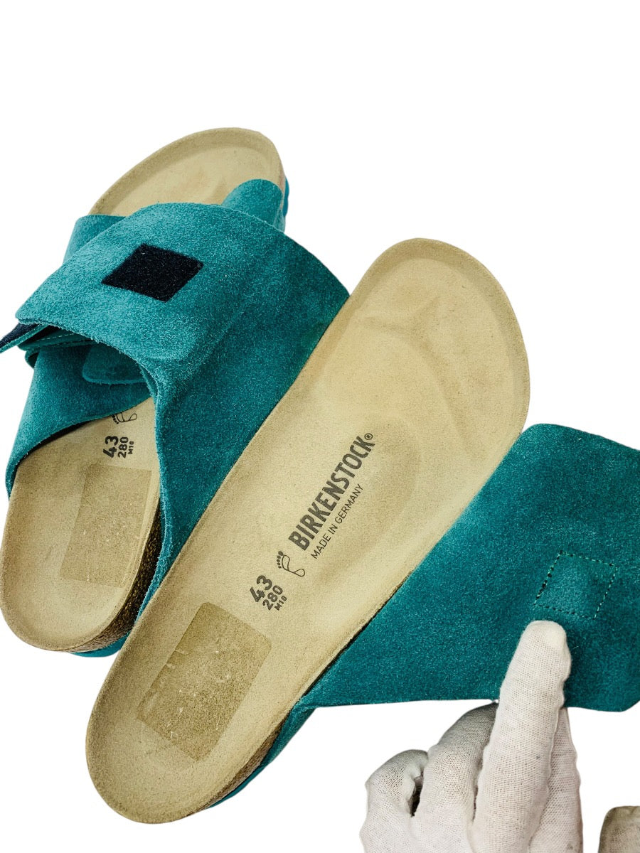 Birkenstock Kyoto Sandals Suede Dark Teal Womens Size 12