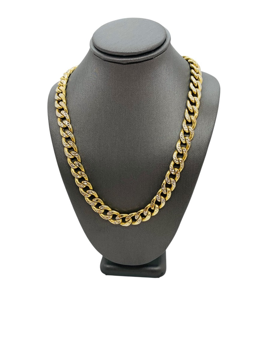 10K 2Tone Gold Curb Chain | Size 28 | 67.4g