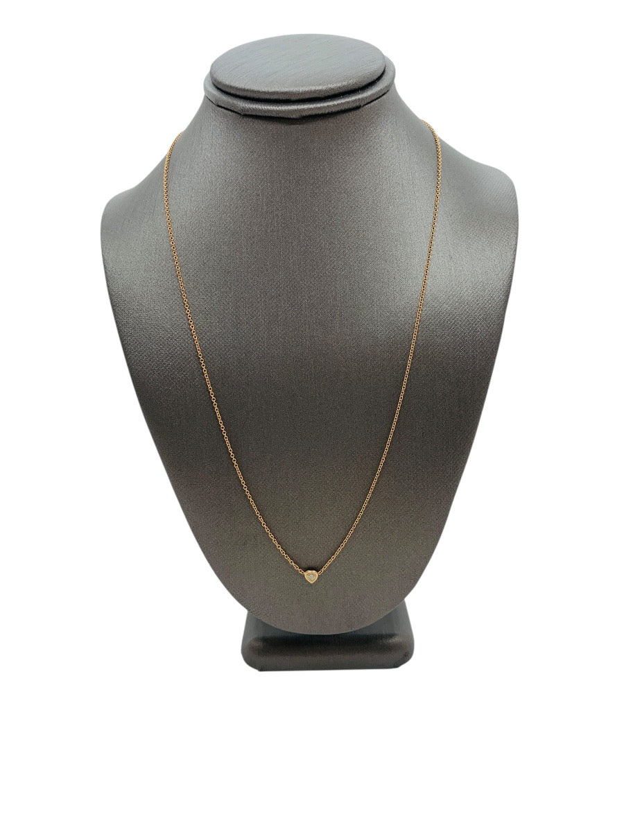 14K Rose Gold Diamond Heart Marine Chain | Size 16 | 1.2g