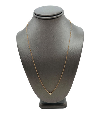 14K Rose Gold Diamond Heart Marine Chain | Size 16 | 1.2g
