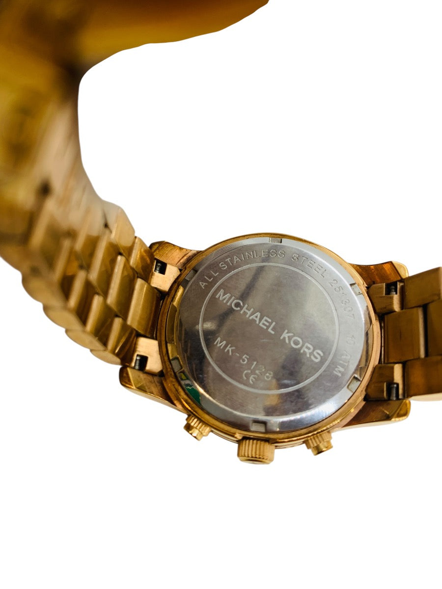 Michael Kors MK-5128 Gold Tone Quartz Chronograph Watch