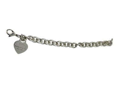 Tiffany & Co .925 Return To Tiffany Heart Charm Bracelet Size 7" \ 35g