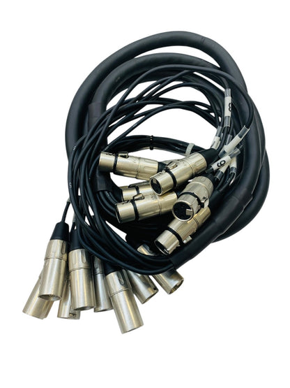 Assorted DJ Mixing/Mic Cables: XLR Male to 1/4" Cables + XLR Cables