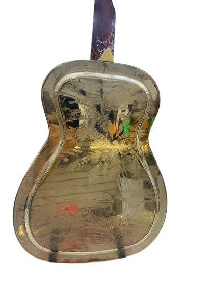 Dean Resonator Thin Body F-Hole Chrome Gold Electric Guitar