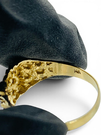 14K Yellow Gold Nugget Ring | Size 7.75 | 2.2g