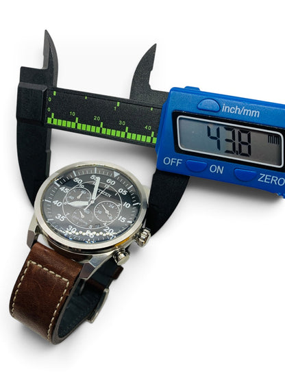 Citizen Aviator Chronograph Eco-Drive Mens B620-S097240 44mm Automatic