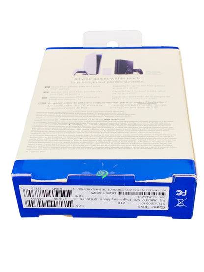 Seagate Game Drive PS5 2TB External USB Portable Hard Drive