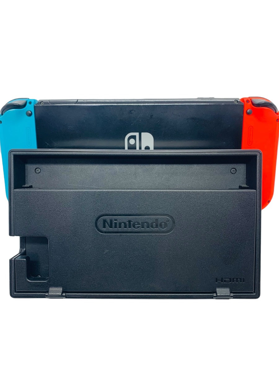 Nintendo Switch HAC-001 Blue/Red Joycons w/ Dock (No Cables)