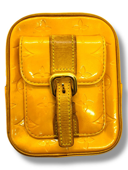 Louis Vuitton Monogram Vernis Christie PM Shoulder Bag Yellow