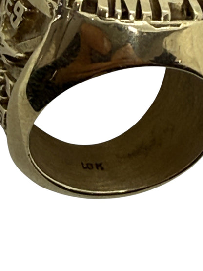 1997 10K Yellow Gold Florida Marlins World Series Champions Staff Ring -Torres