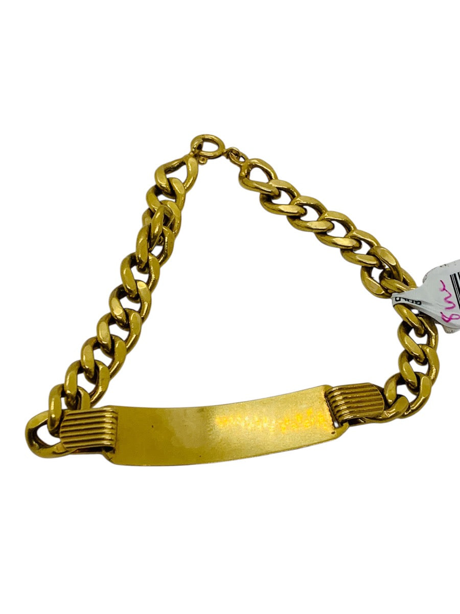 18K Yellow Gold Curb Bracelet | Size 8 | 15.4g